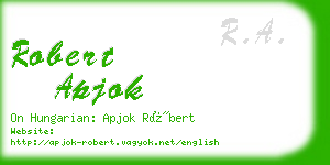 robert apjok business card